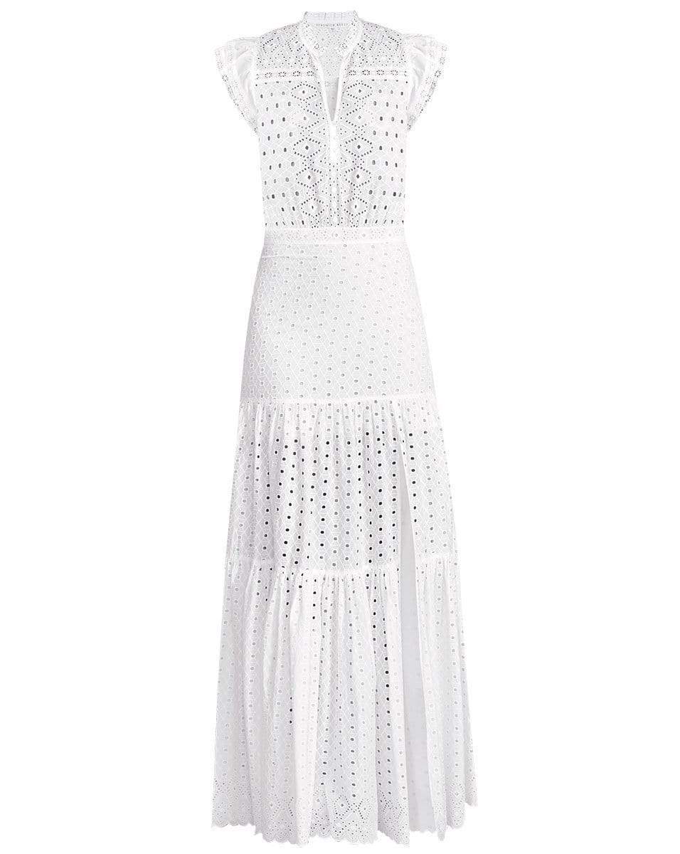 VERONICA BEARD-Satori Eyelet Maxi Dress - White-