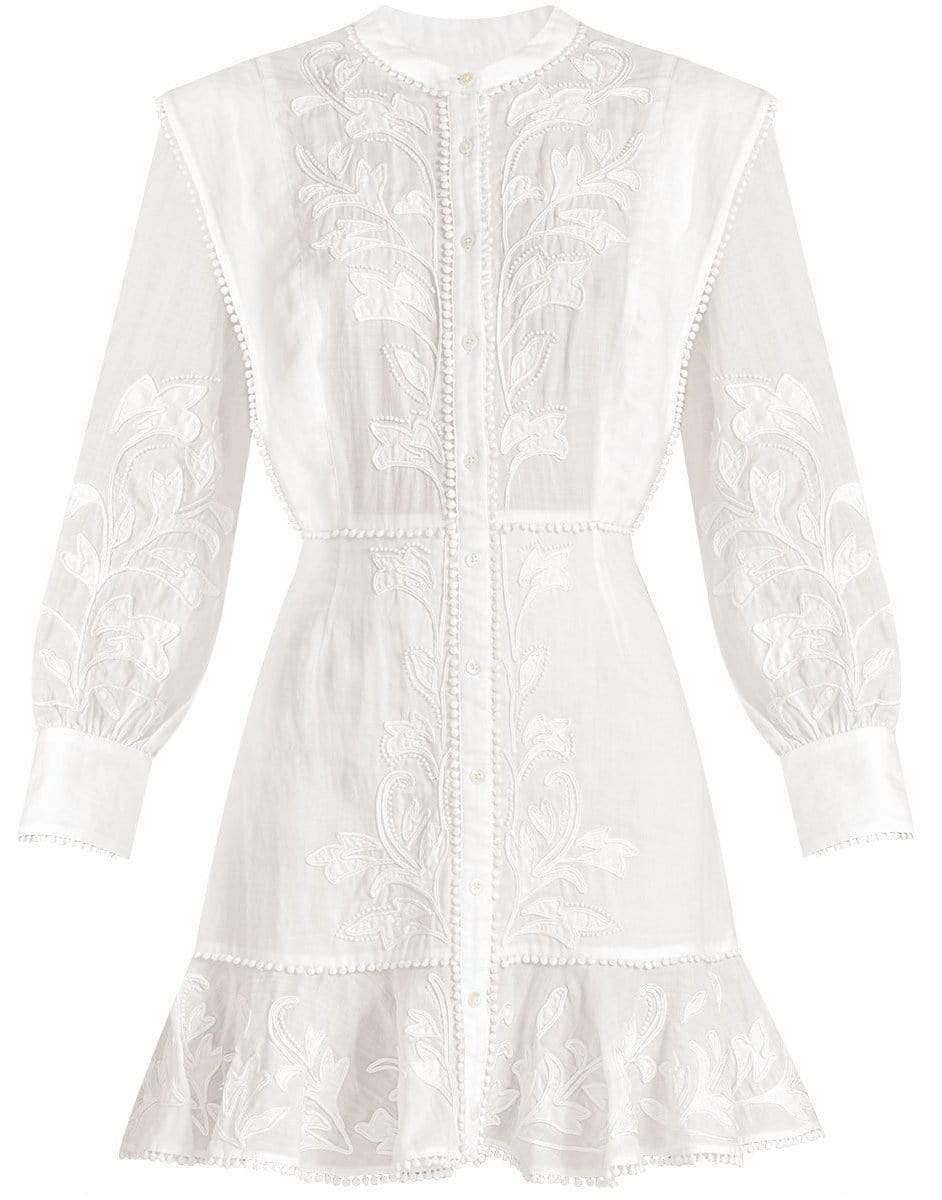 VERONICA BEARD-White Analeah Embroidered Minidress-