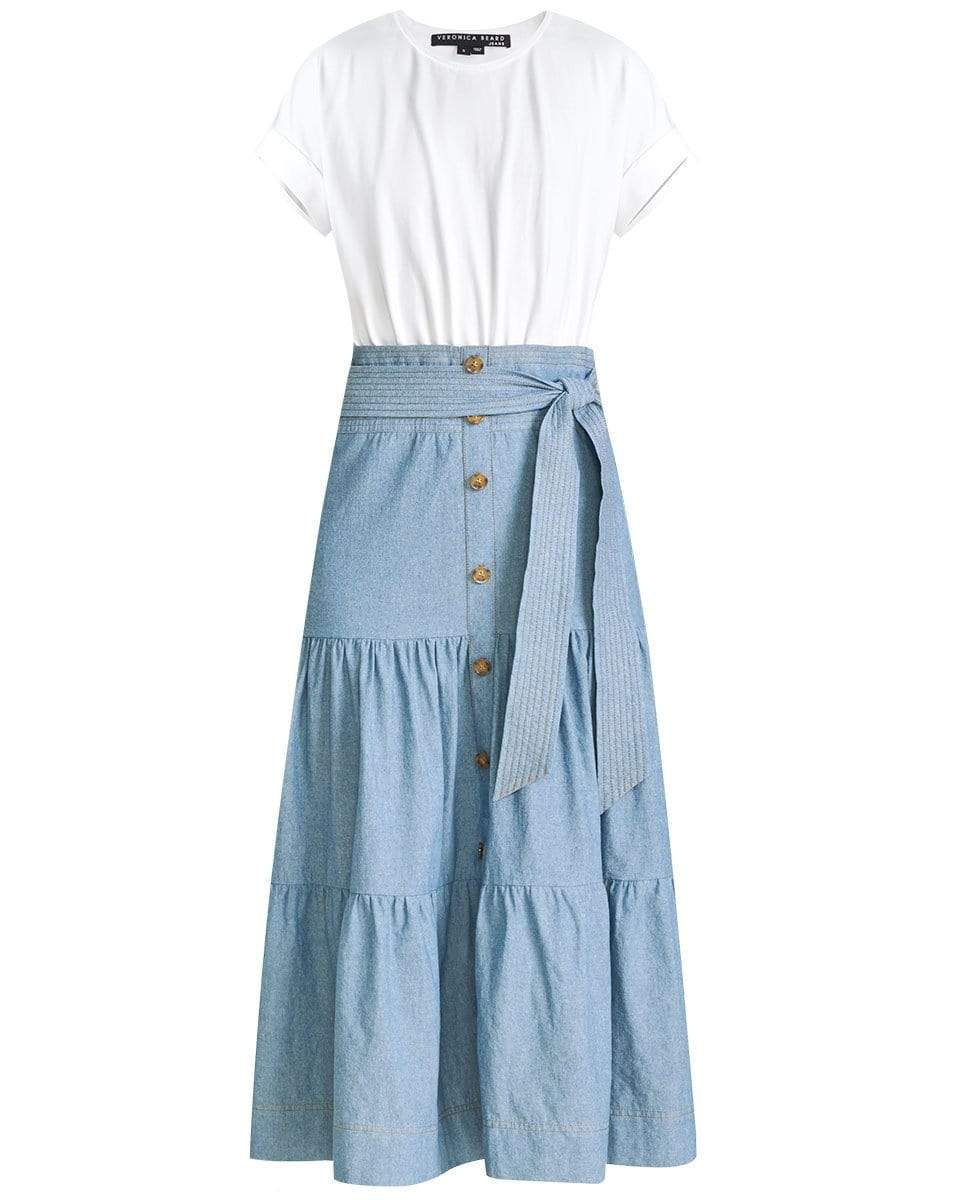 VERONICA BEARD-Emmitt Mixed-Media Dress-