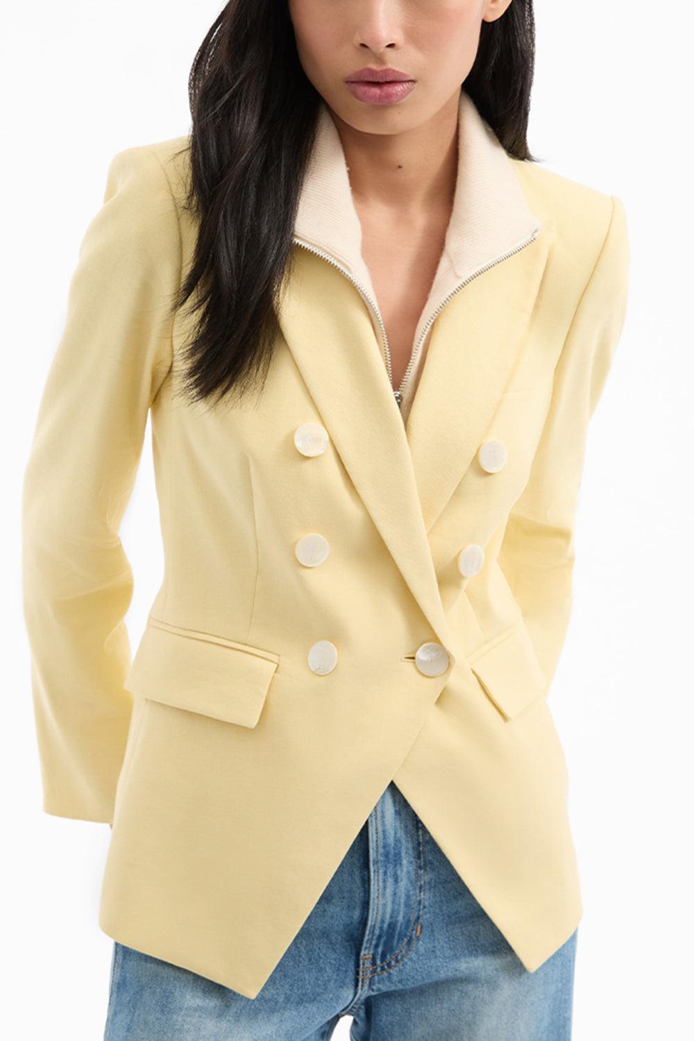 Miller Dickey Jacket - Chamomile-CHAMOMIL-2-CLOTHINGJACKETBLAZERS-VERONICA BEARD