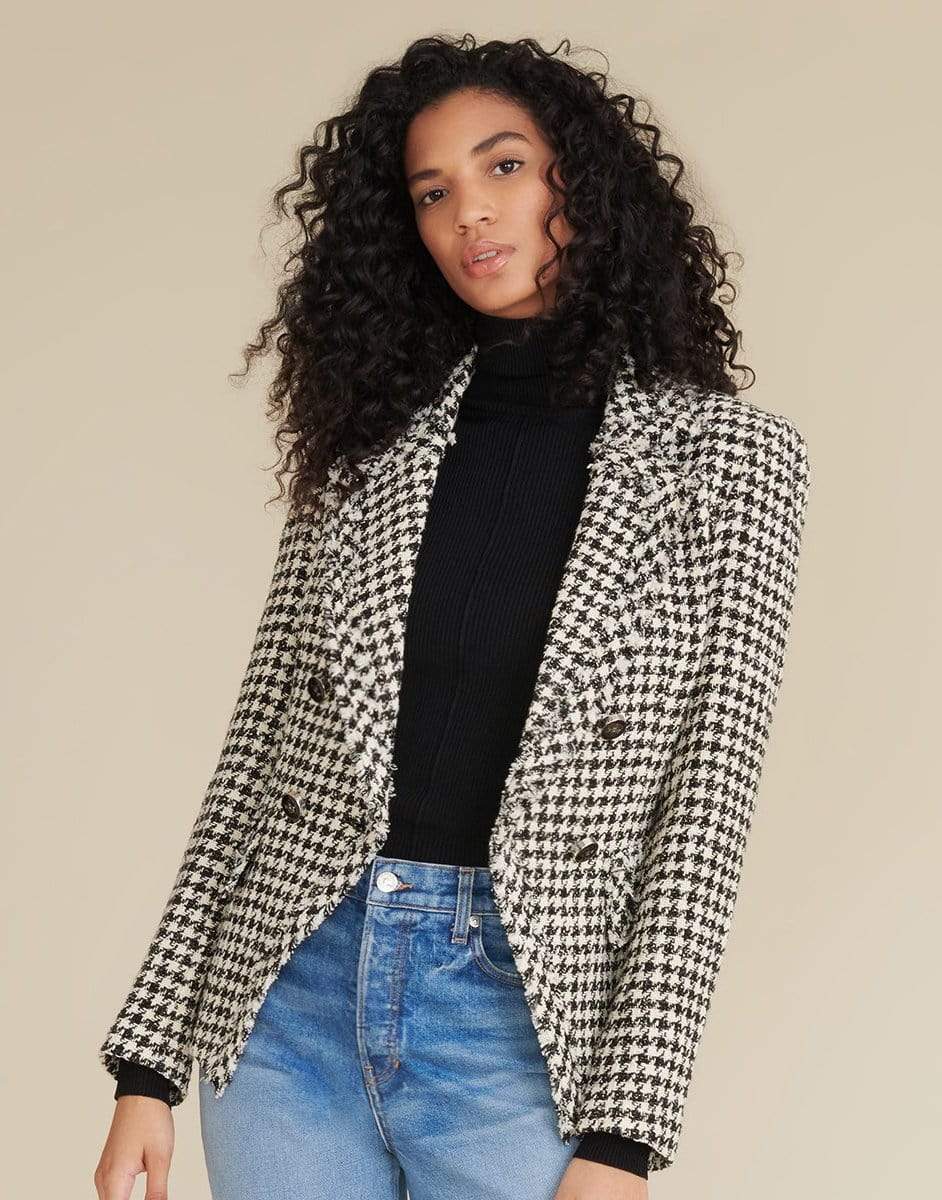 VERONICA BEARD-Taja Houndstooth Tweed Jacket-