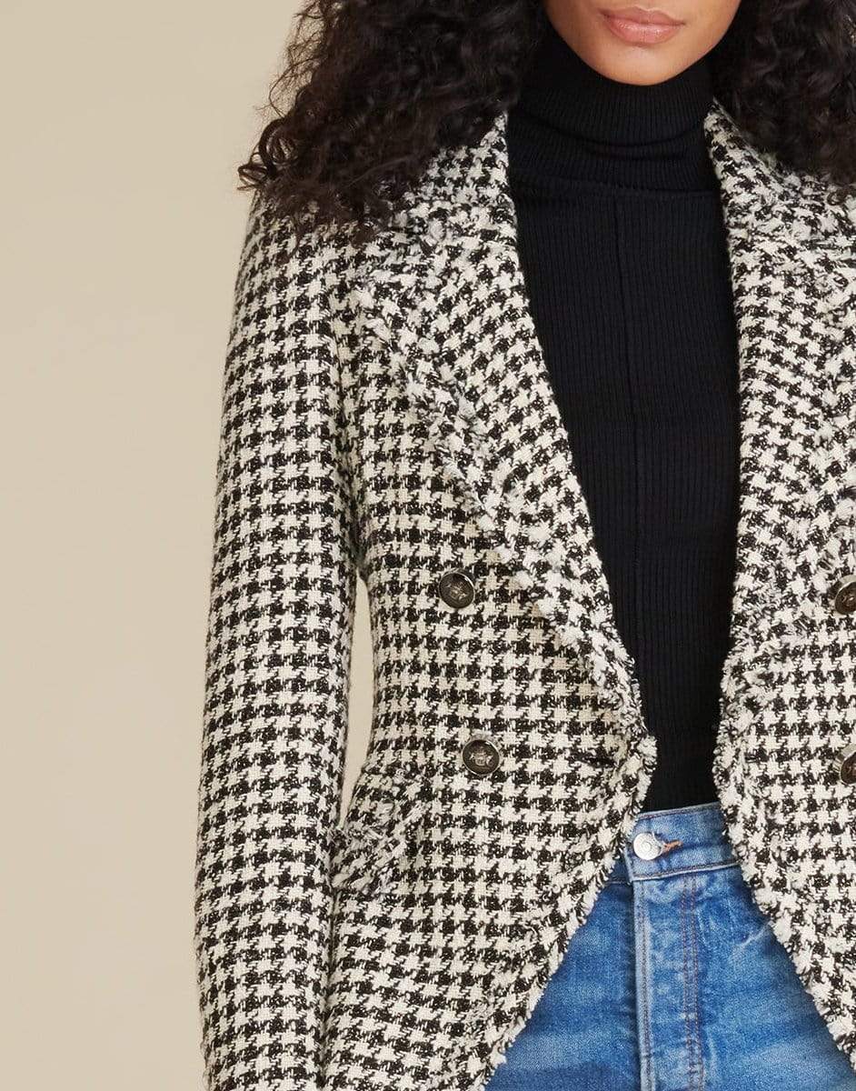 VERONICA BEARD-Taja Houndstooth Tweed Jacket-