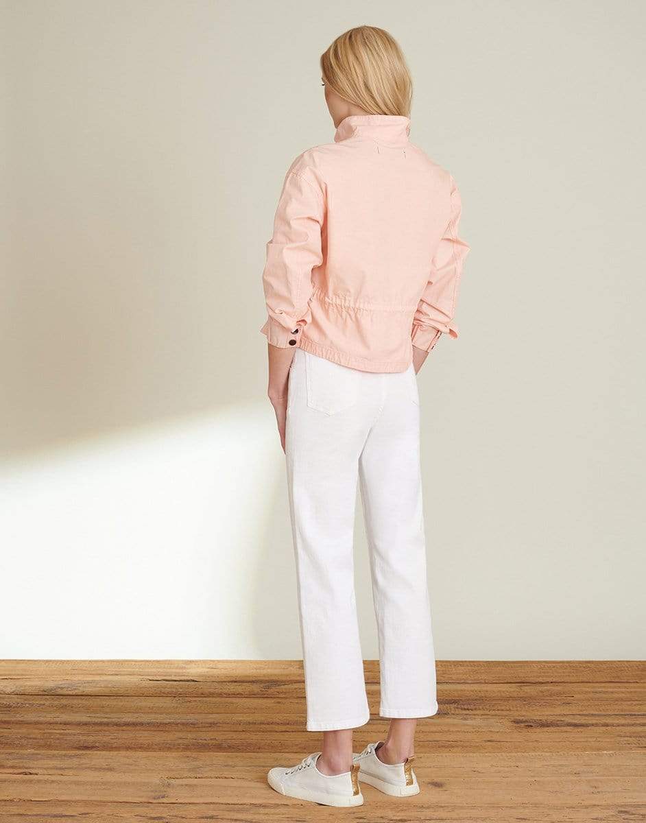 VERONICA BEARD-Blush Pink Roz Drawstring Peplum Jacket-