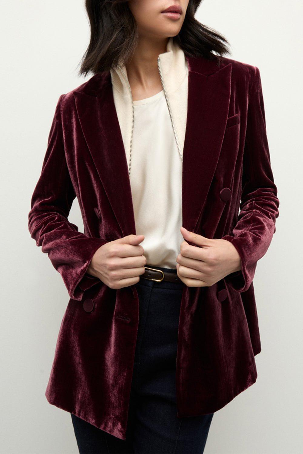VERONICA BEARD-Ellette Dickey Jacket - Wine-