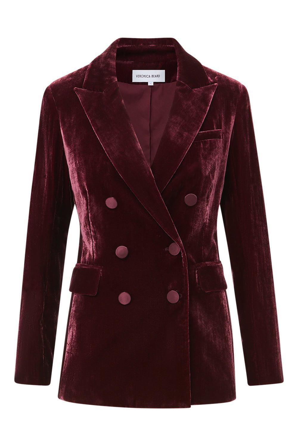 VERONICA BEARD-Ellette Dickey Jacket - Wine-