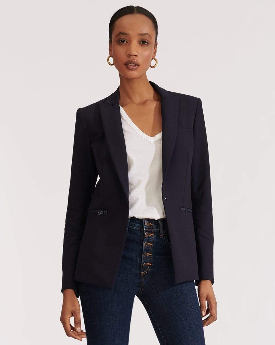 VERONICA BEARD-Navy Scuba Dickey Jacket-