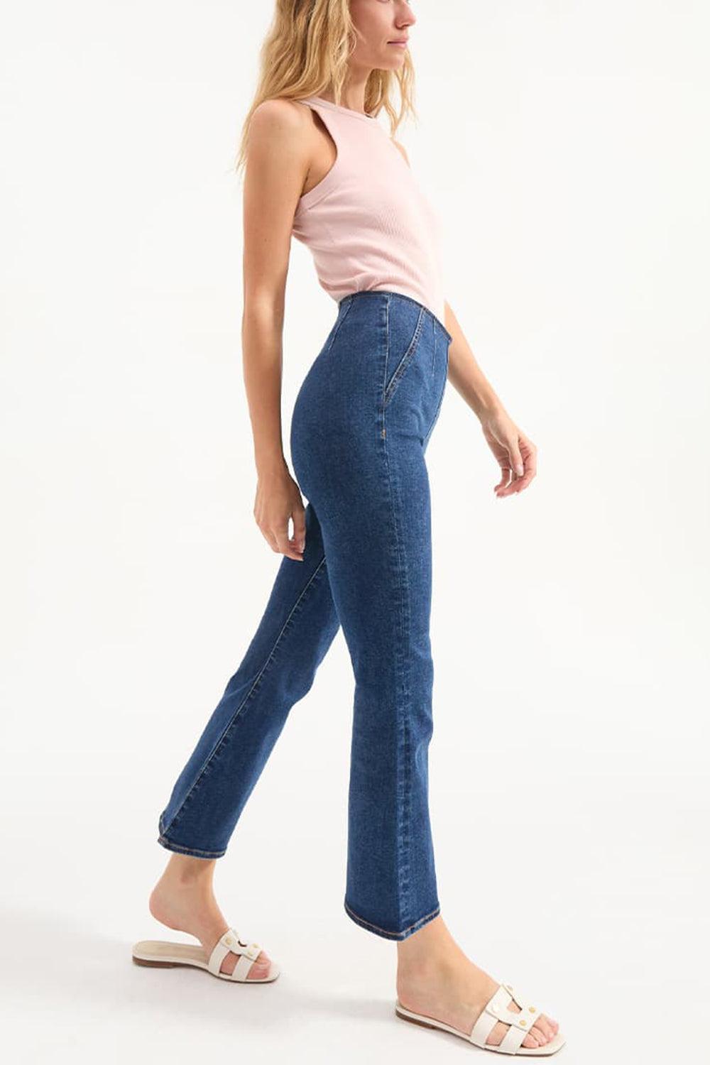 Carson Off-Duty Kick-Flare Jean-BRT BLUE-XS-CLOTHINGPANTCROPPED-VERONICA BEARD