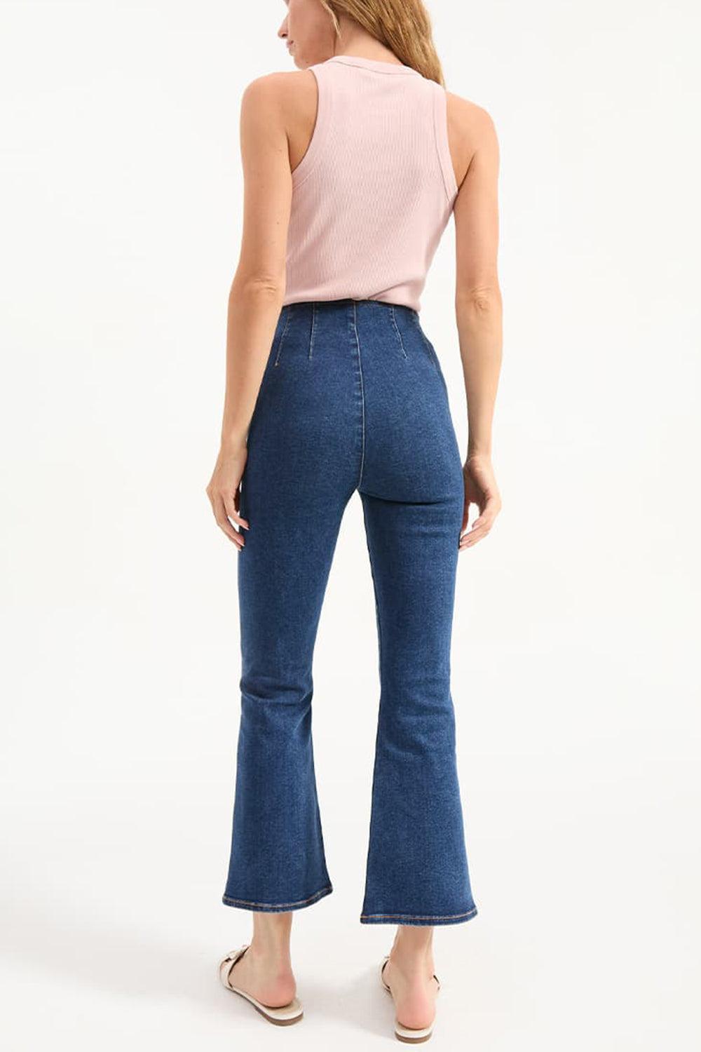 Carson Off-Duty Kick-Flare Jean-BRT BLUE-XS-CLOTHINGPANTCROPPED-VERONICA BEARD