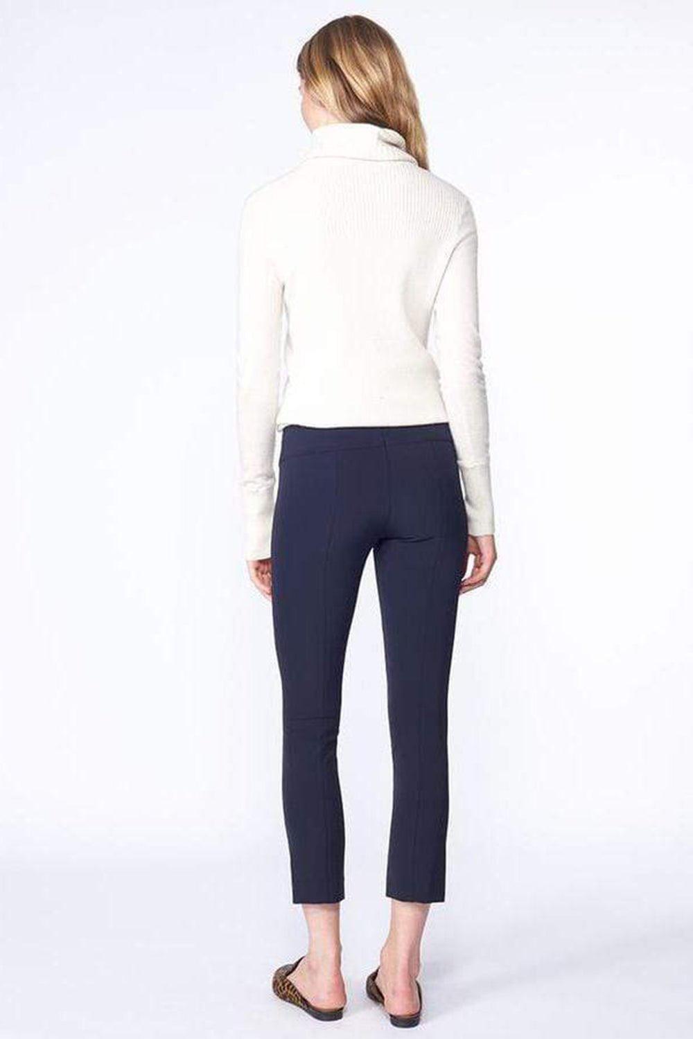 VERONICA BEARD-Navy Zip Back Scuba Pant-