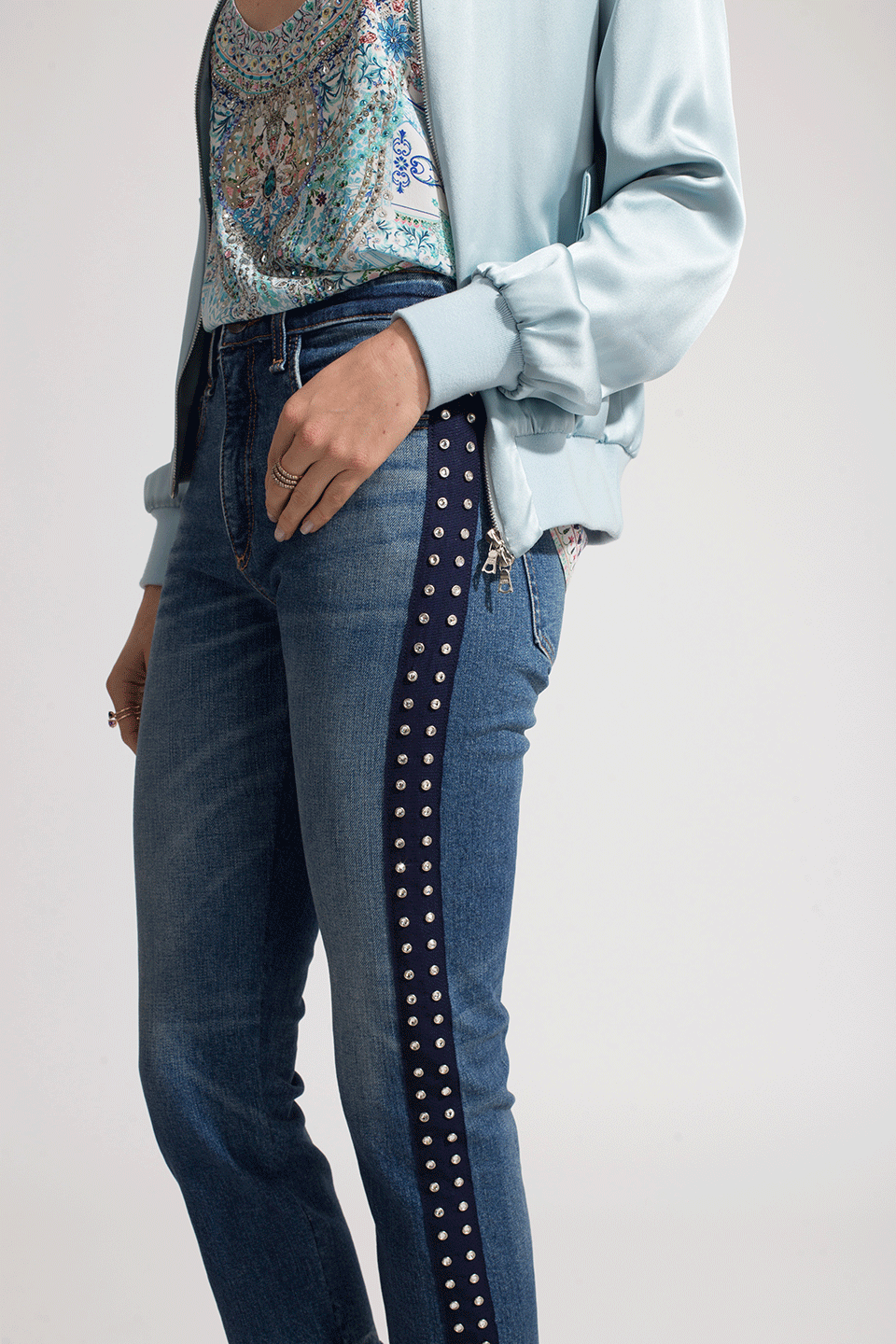 VERONICA BEARD-Ines Tux Stripe Jean-