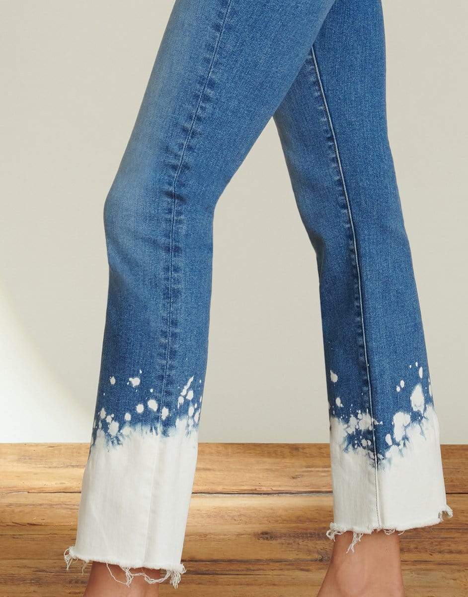 VERONICA BEARD-Carly Splatter Detail High-Rise Kick Flare Jean-