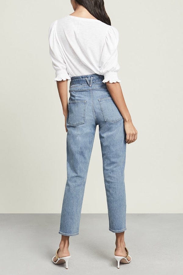 VERONICA BEARD-Logan Straight Leg Pant With Tie-