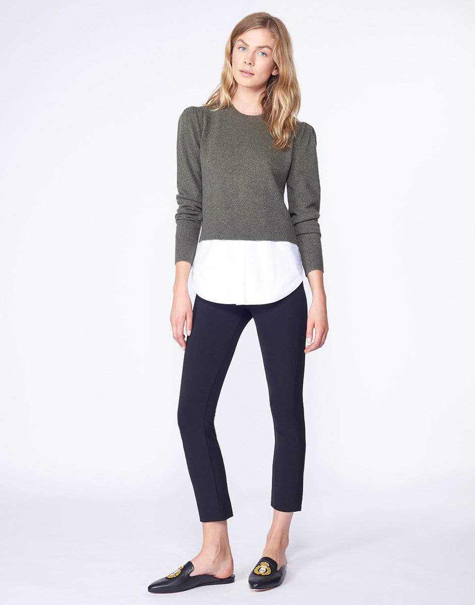 VERONICA BEARD-Black Zip Back Scuba Pant-