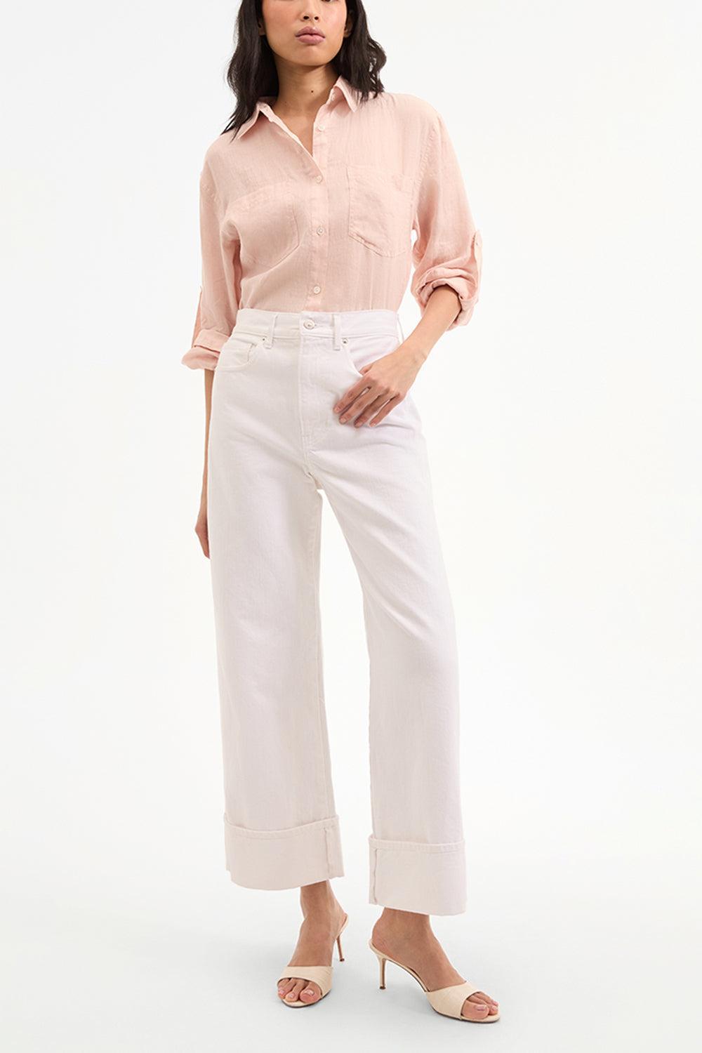 Taylor Cropped High Rise Wide-WHITE-26-CLOTHINGPANTWIDE LEG-VERONICA BEARD