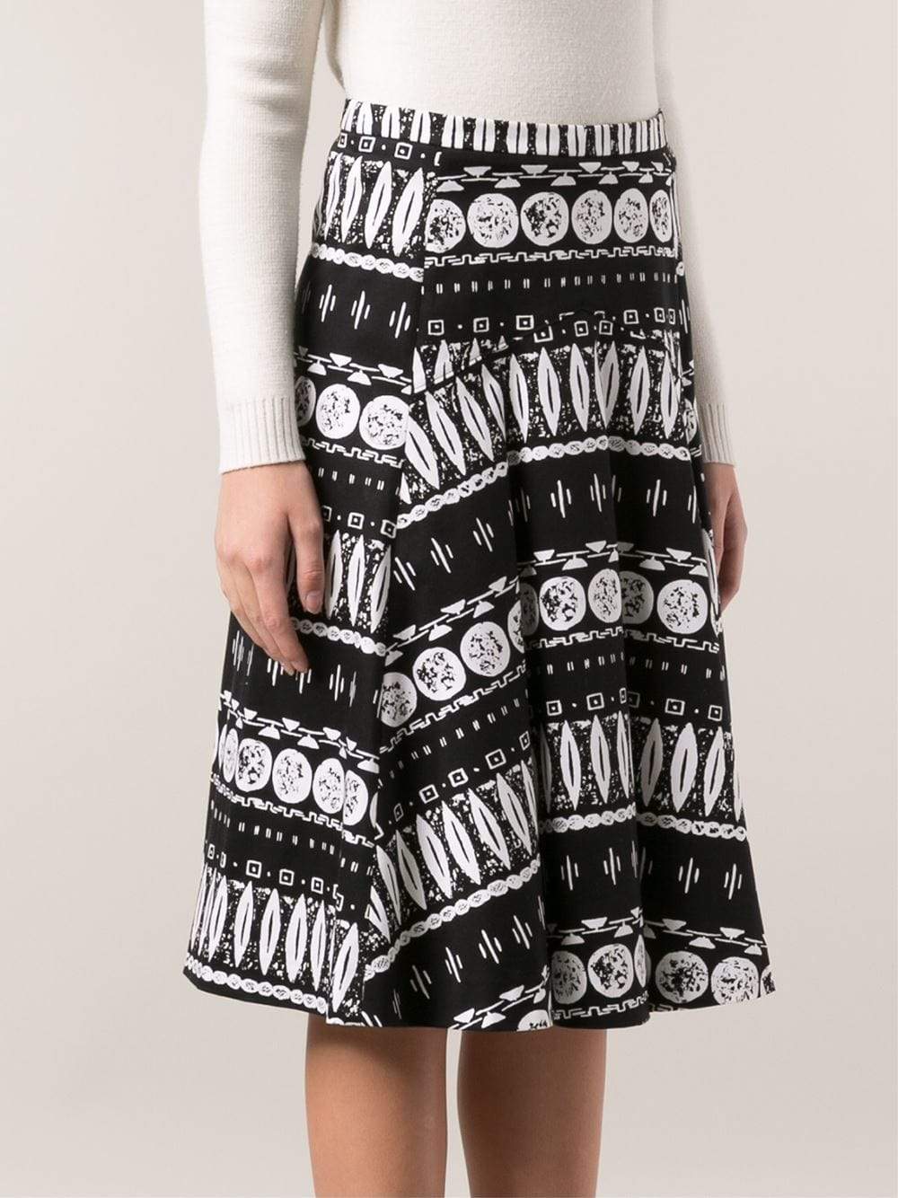 VERONICA BEARD-Woodblock Print Skirt-
