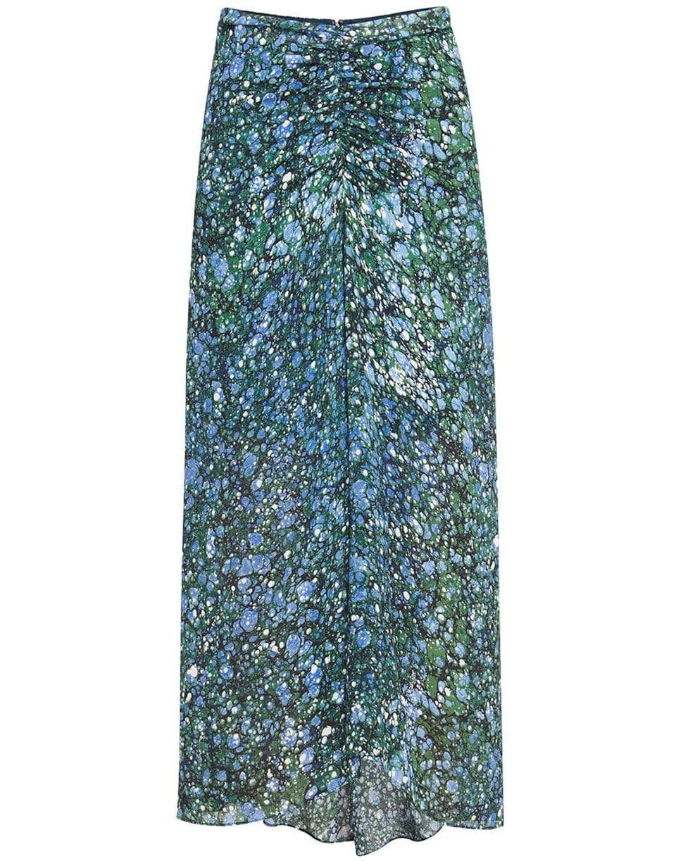 VERONICA BEARD-Limani Marble-Print Skirt-