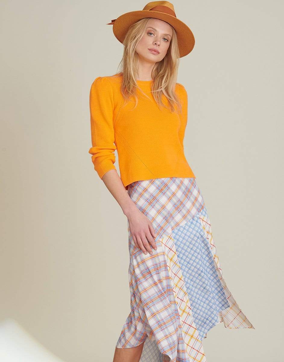 VERONICA BEARD-Stellon Mixed-Media Skirt-
