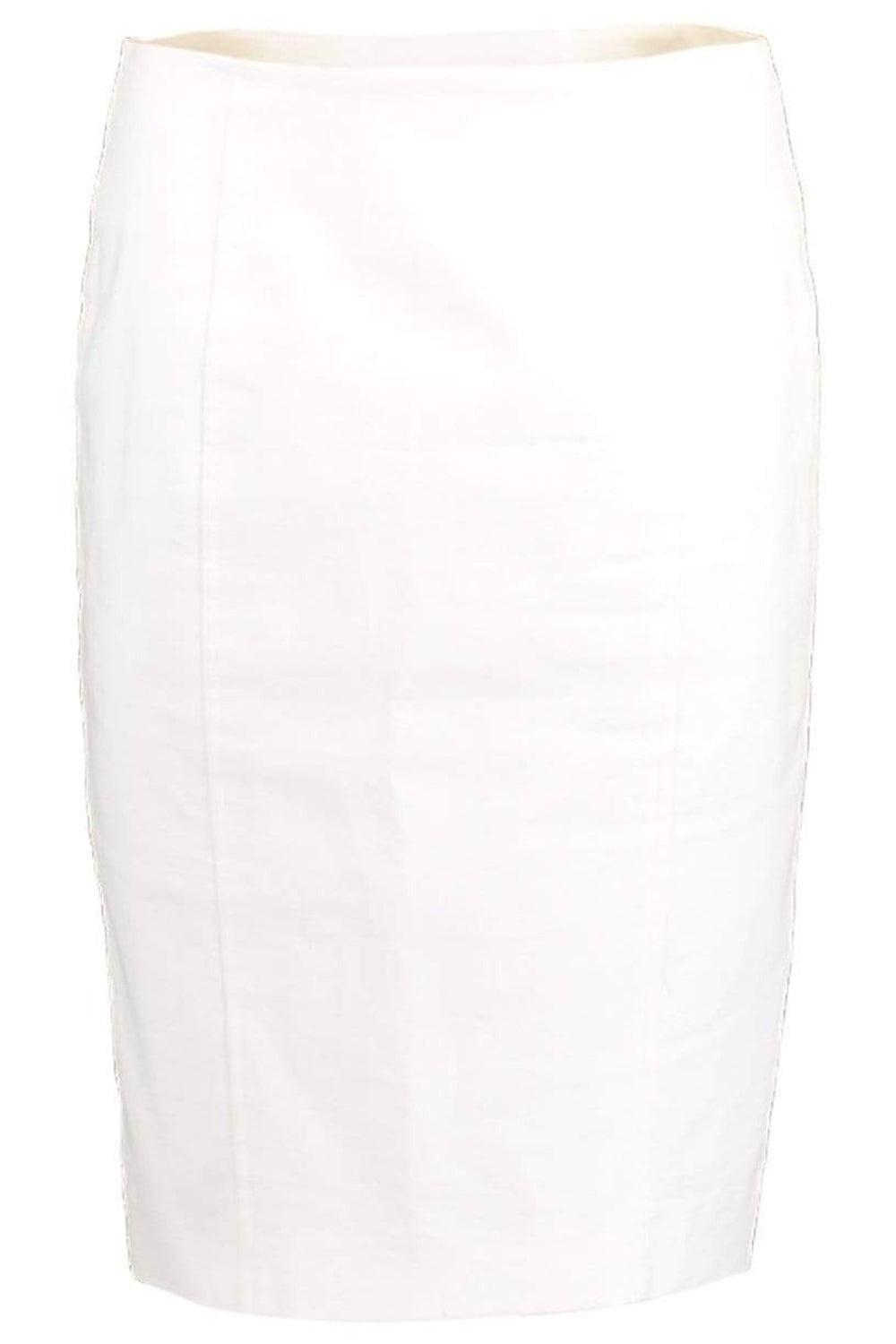 VERONICA BEARD-Back Zip Pencil Skirt-WHITE