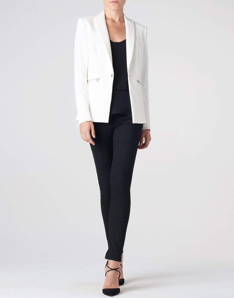 VERONICA BEARD-White Scuba Dickey Jacket-