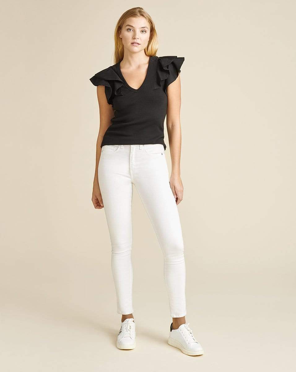 VERONICA BEARD-Cathie Ruffled Top-