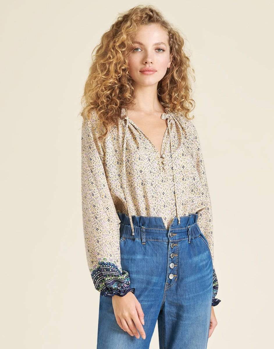 VERONICA BEARD-Antonette Abstract Geo Print Top-