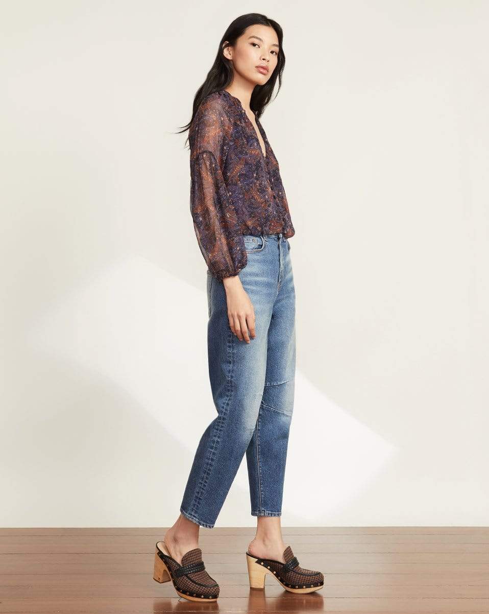 VERONICA BEARD-Jayce Vintage-Print Blouse-