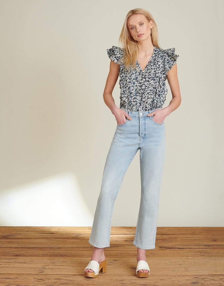 VERONICA BEARD-Joi Batik-Print Top-