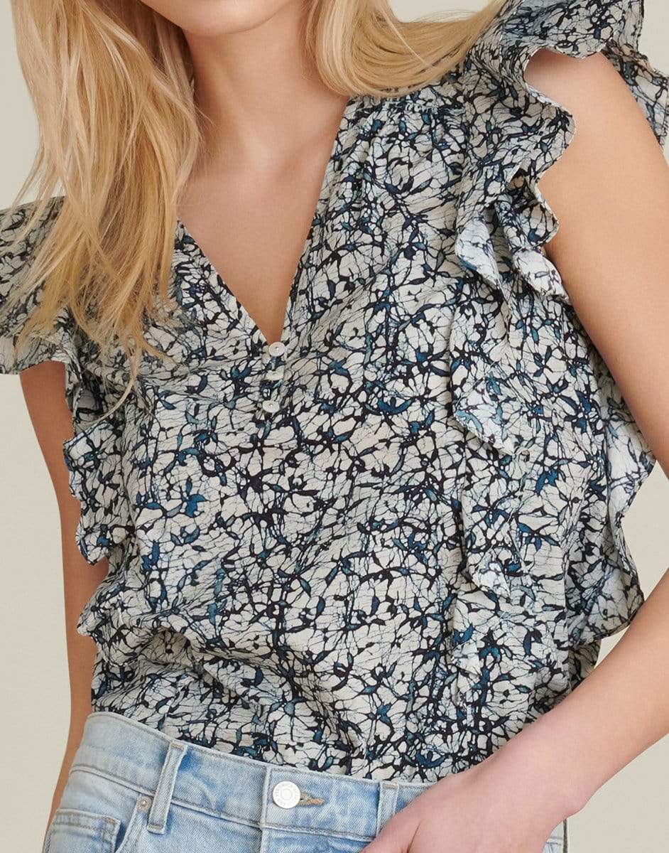 VERONICA BEARD-Joi Batik-Print Top-