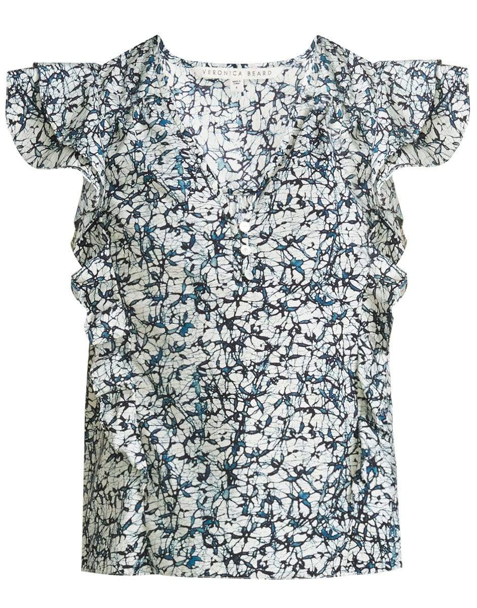 VERONICA BEARD-Joi Batik-Print Top-
