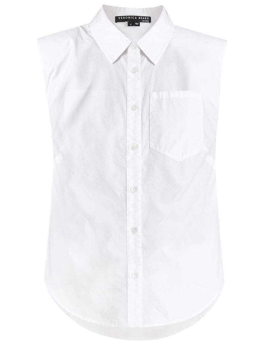 VERONICA BEARD-Kat Padded Shoulder Top-
