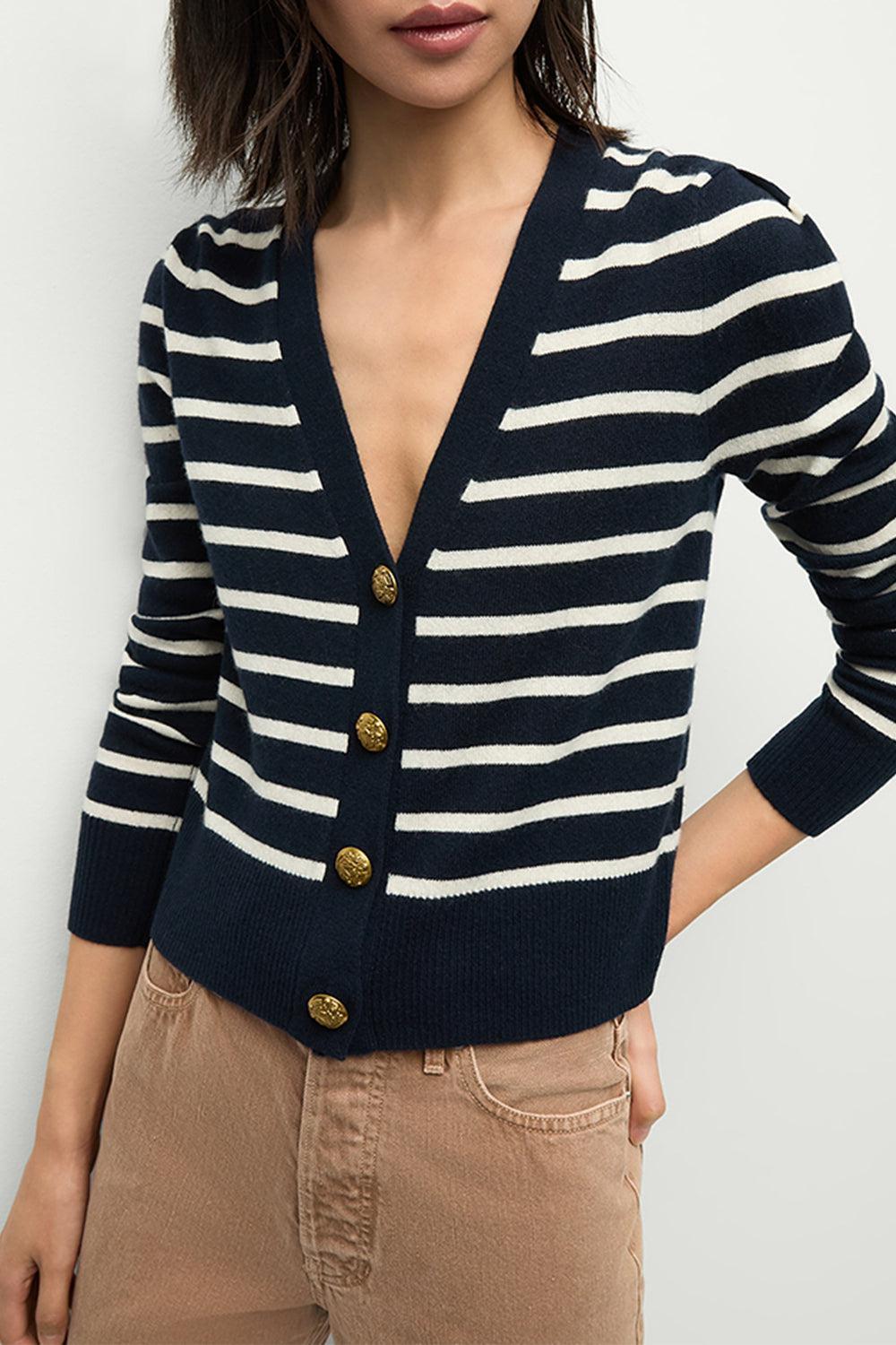 Solene Cardigan-NVY/IVOR-XS-CLOTHINGTOPCARDIGAN-VERONICA BEARD