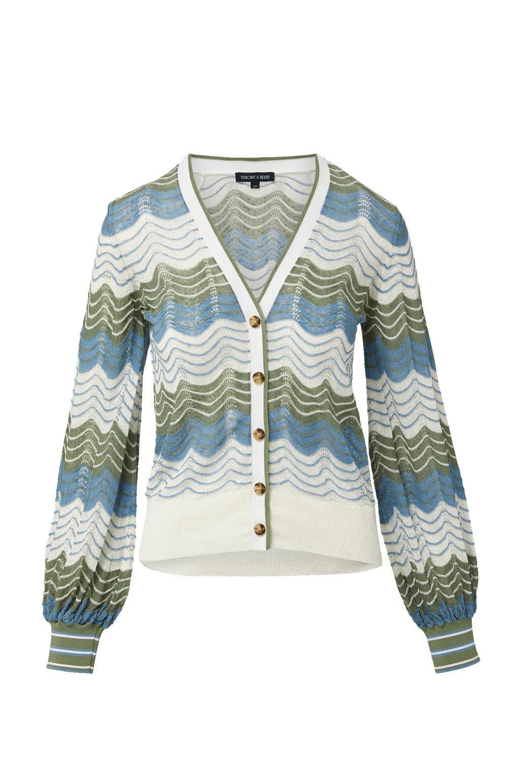 Laurinor Cardigan-STRIPE-XS-CLOTHINGTOPCARDIGAN-VERONICA BEARD