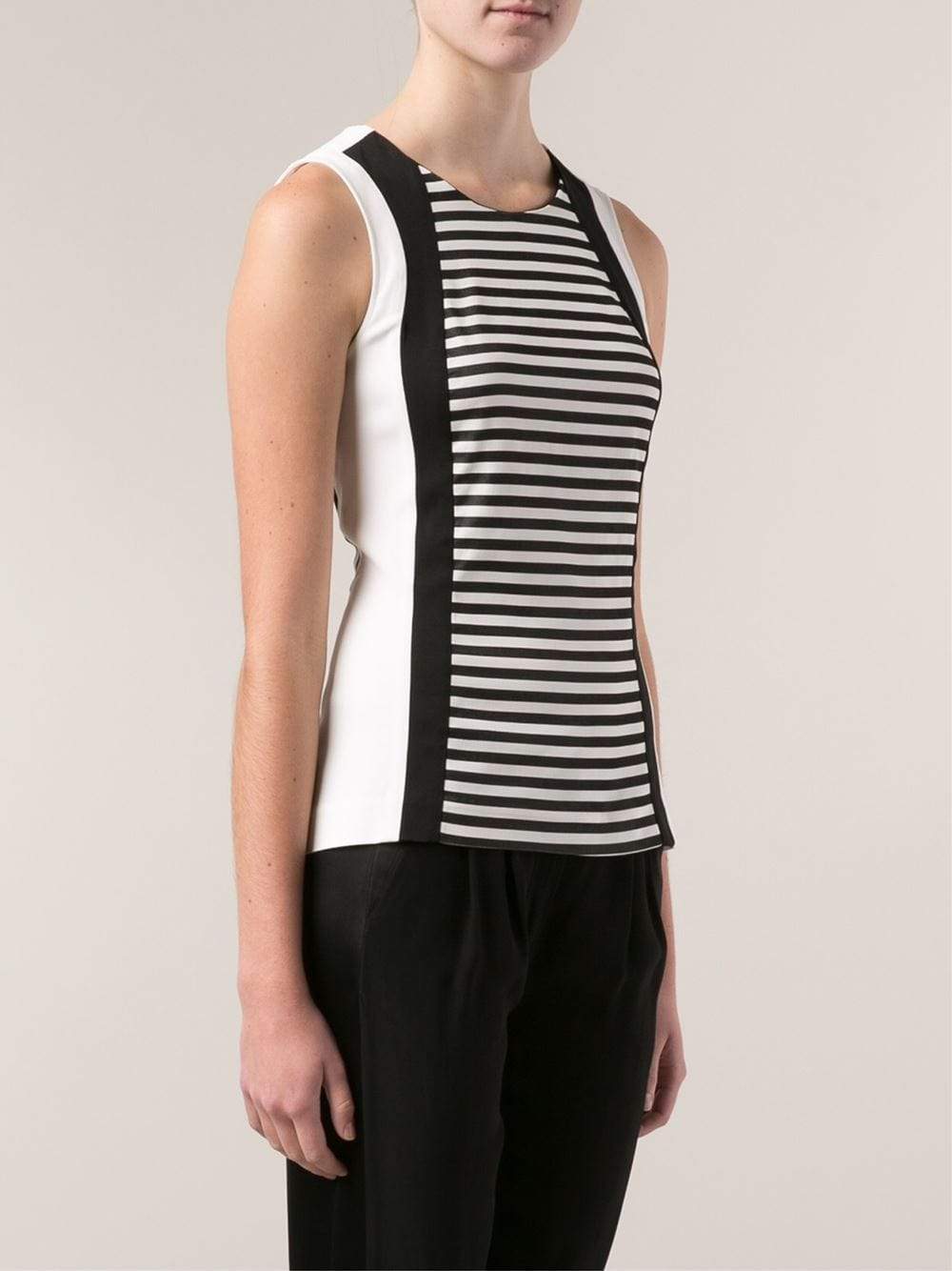 VERONICA BEARD-Stretch Striped Top-