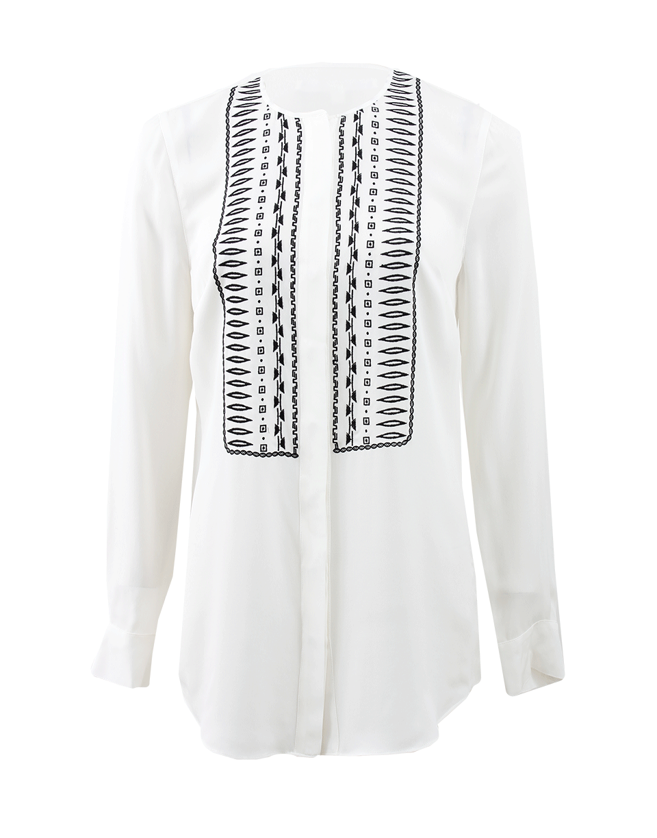 VERONICA BEARD-Embroidered Button Down Tunic-