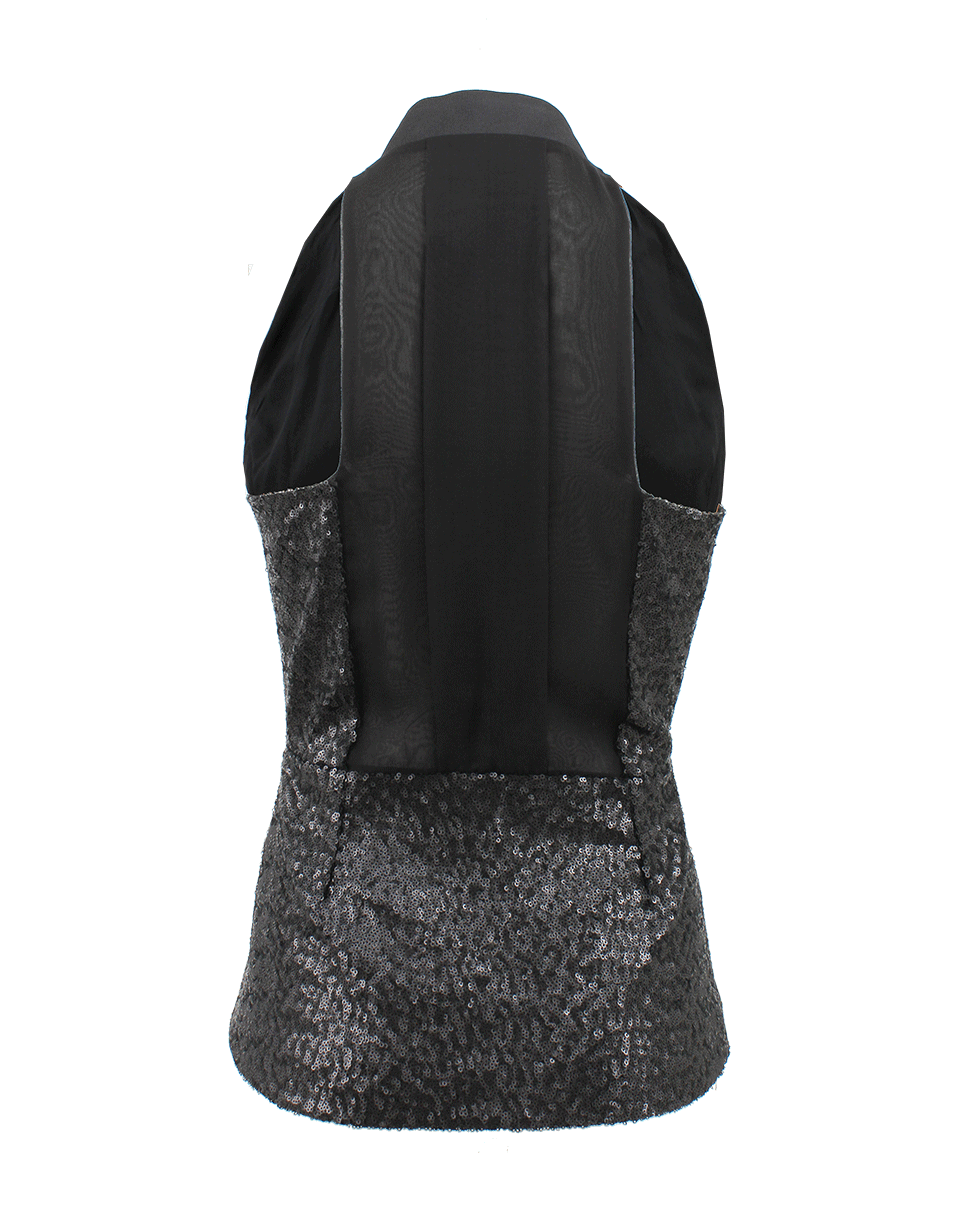 VERONICA BEARD-Sleeveless V-Neck Sequin Vest-