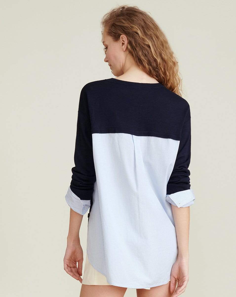 VERONICA BEARD-Sionne Mix Media Pullover-