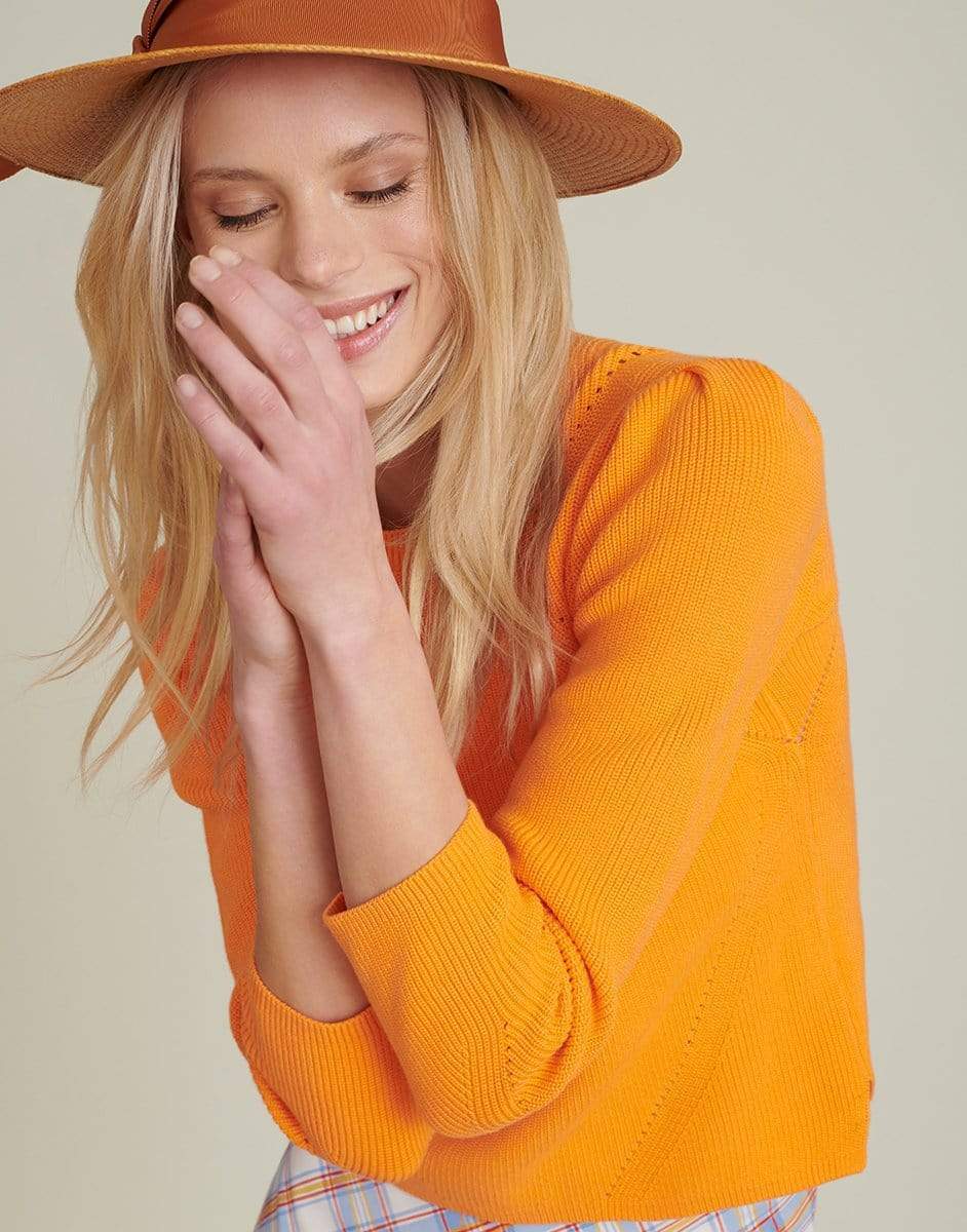 VERONICA BEARD-Darja Tangerine Pullover-