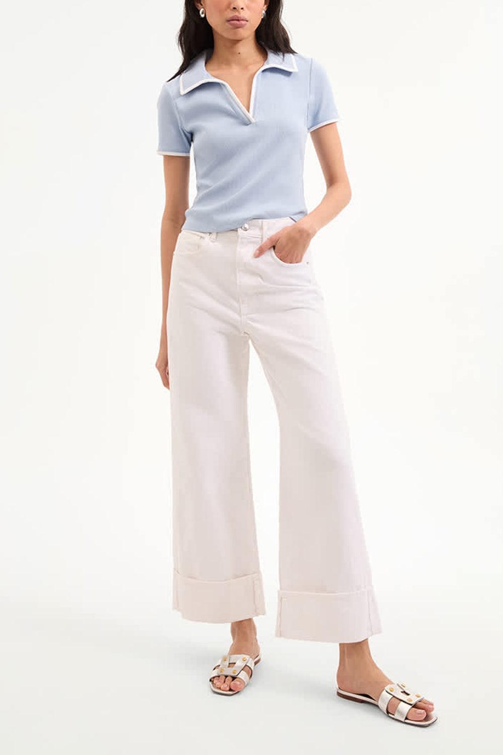 Kearney Tee With Contrast Piping-BLUEBELL-XS-CLOTHINGTOPT-SHIRT-VERONICA BEARD