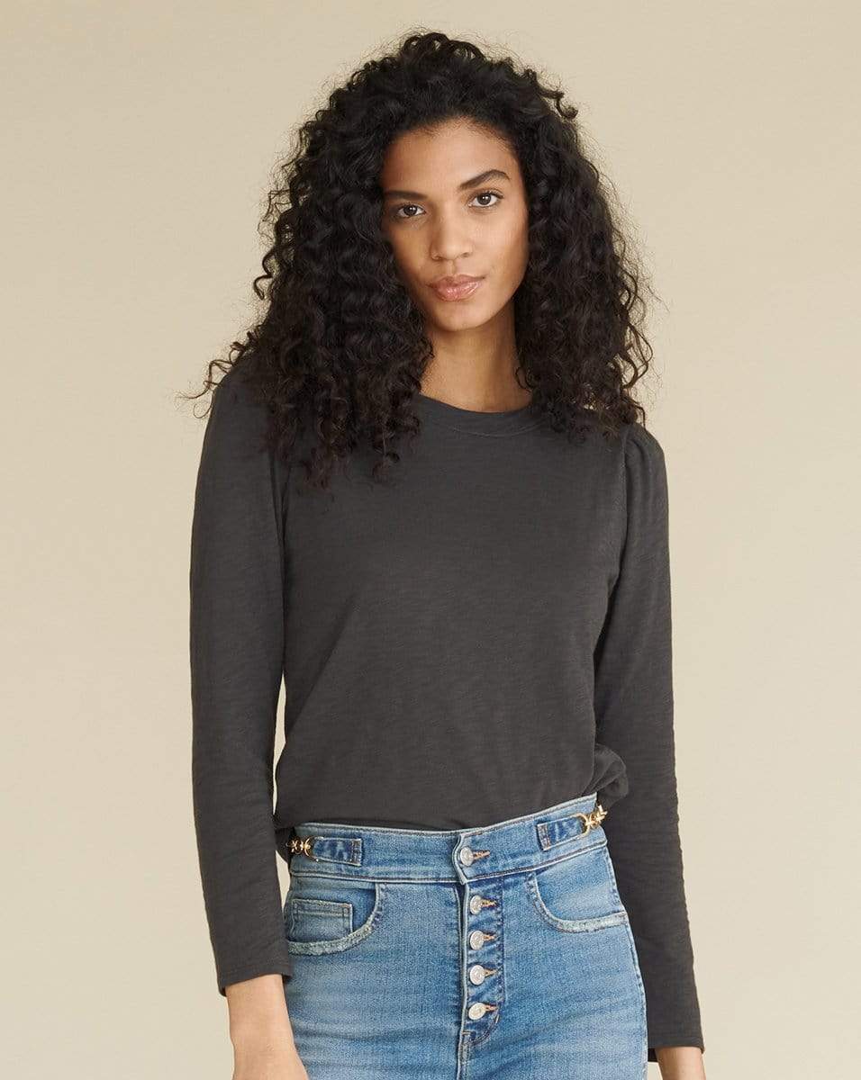 VERONICA BEARD-Charcoal Mason Baseball Tee-