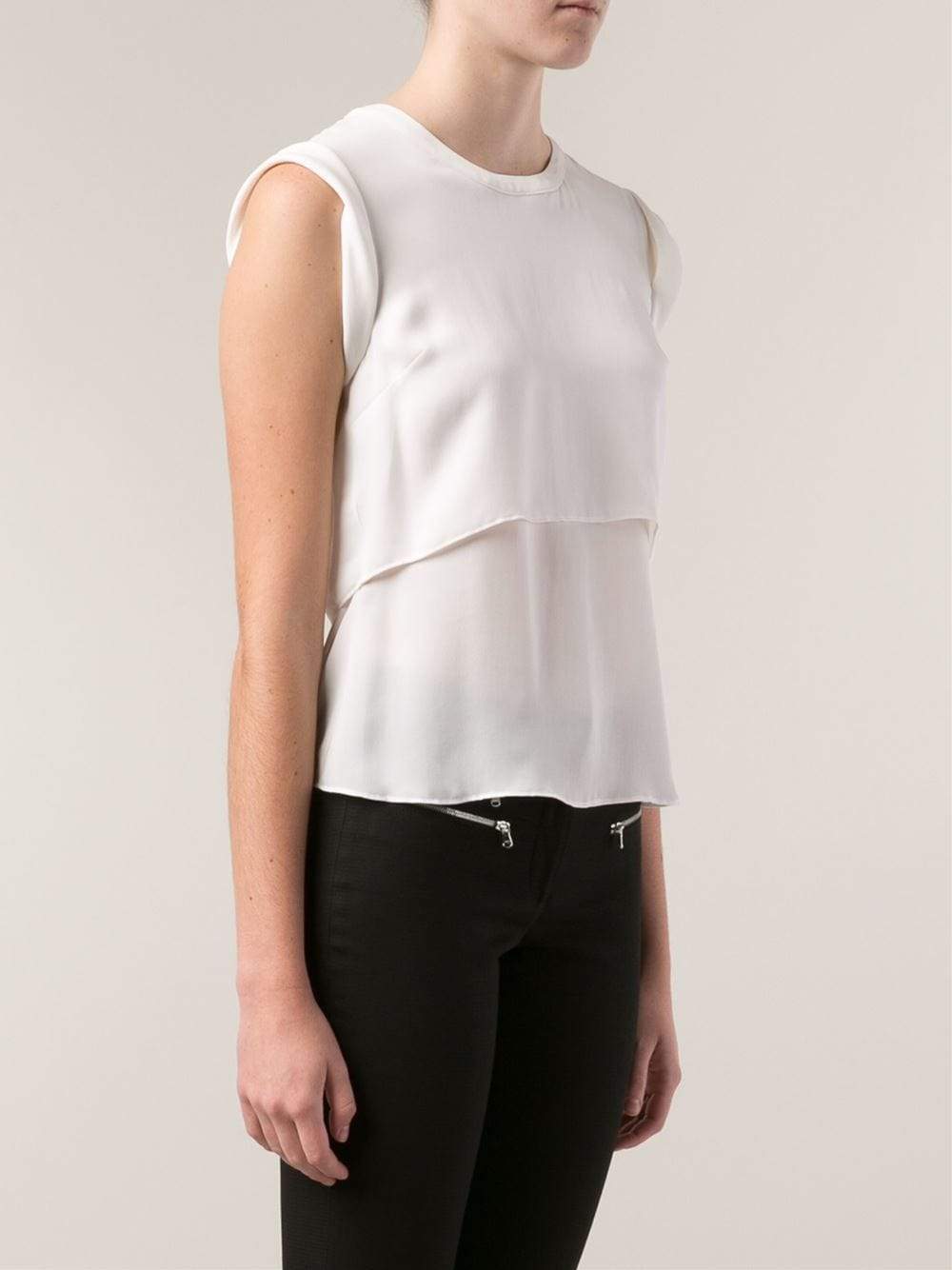 VERONICA BEARD-Double Layer Muscle Tee-