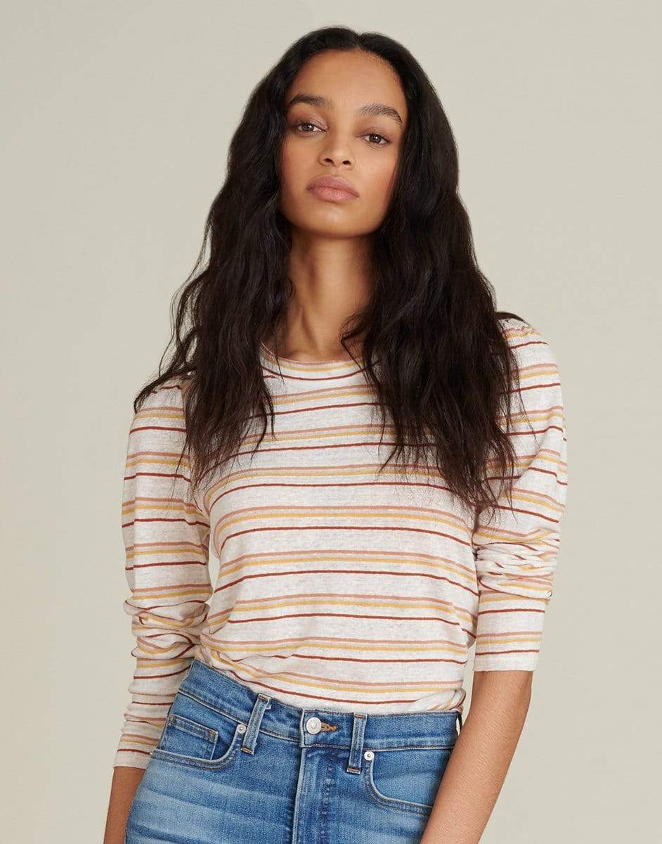 VERONICA BEARD-Mason Striped Baseball Tee-