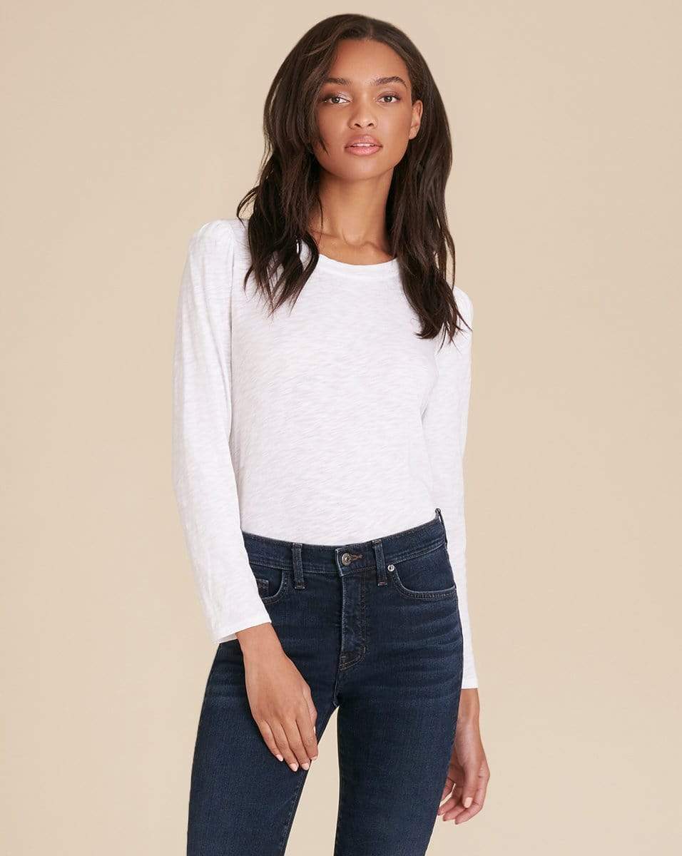 VERONICA BEARD-White Mason Baseball Tee-