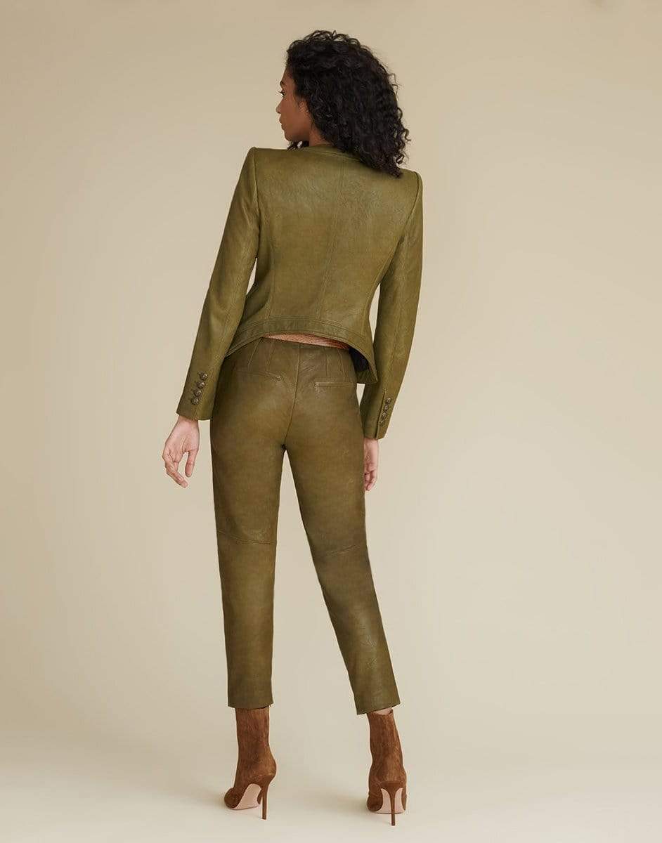 VERONICA BEARD-Shanti Collarless Leather Jacket-