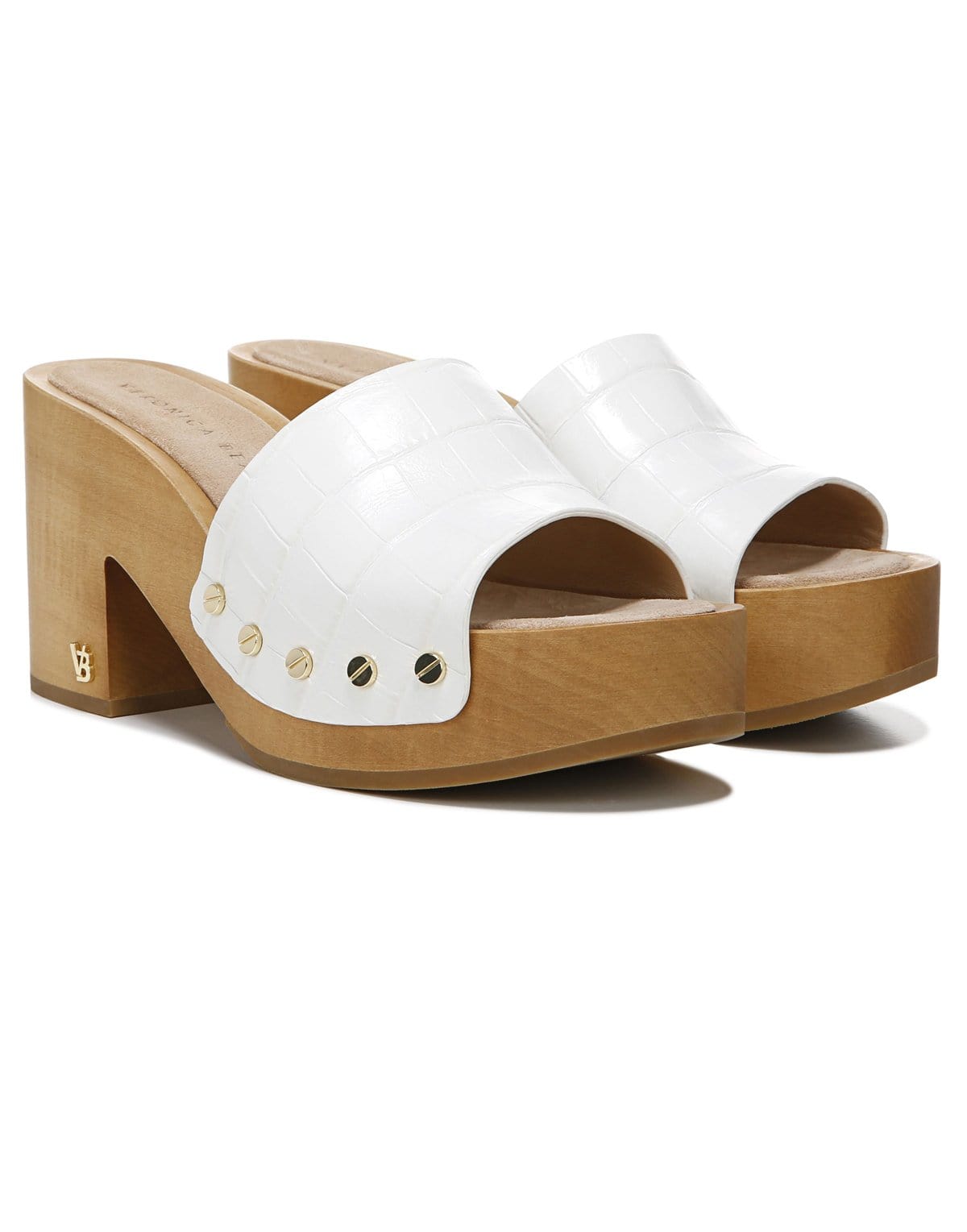 VERONICA BEARD-Hannalee Embossed Leather Clog Sandal-