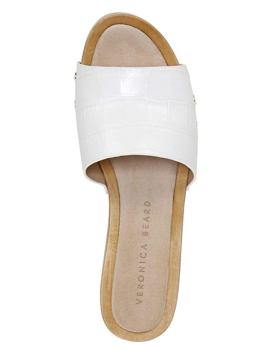 VERONICA BEARD-Hannalee Embossed Leather Clog Sandal-