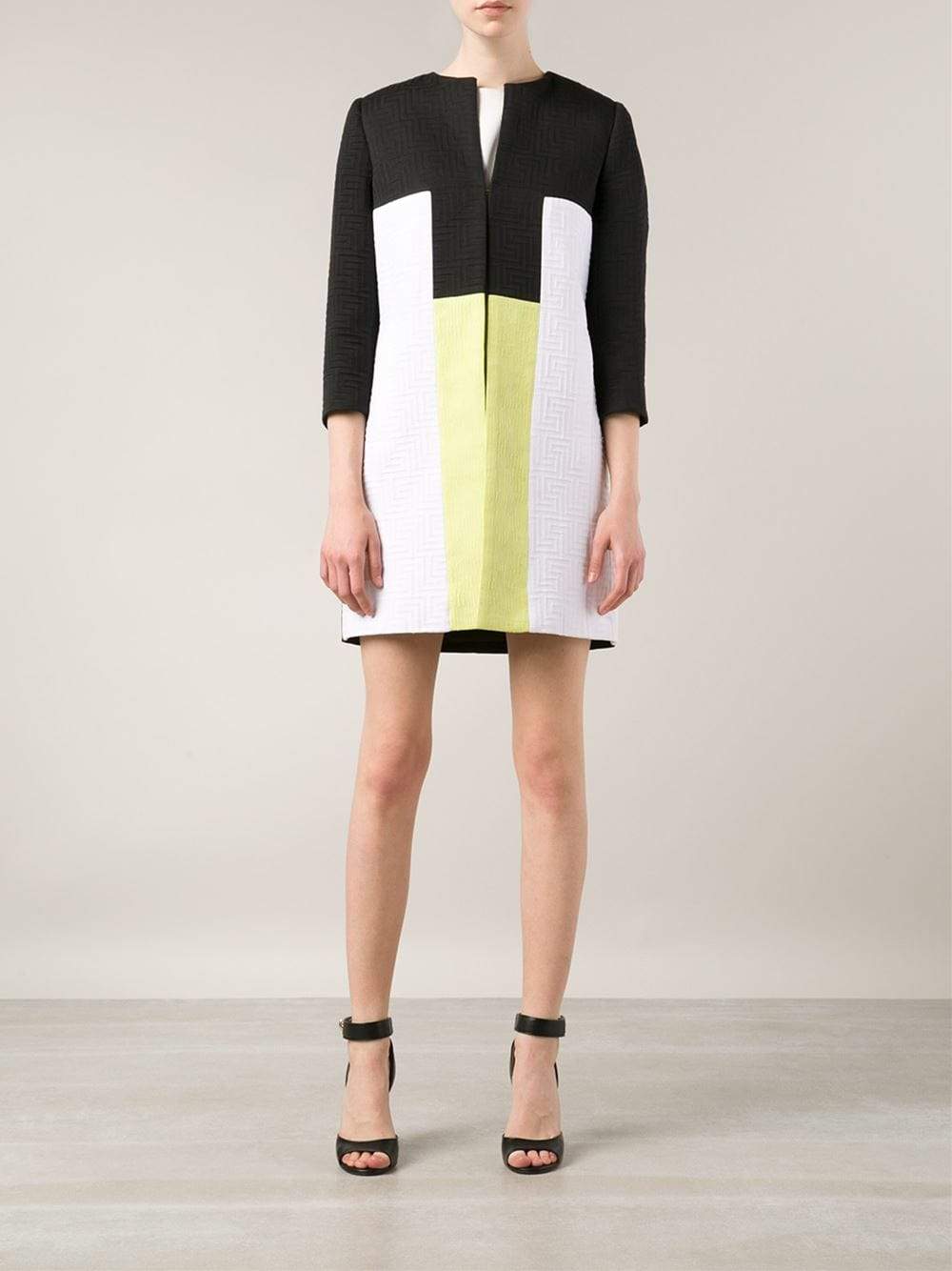 VERSACE-Colorblock Coat-