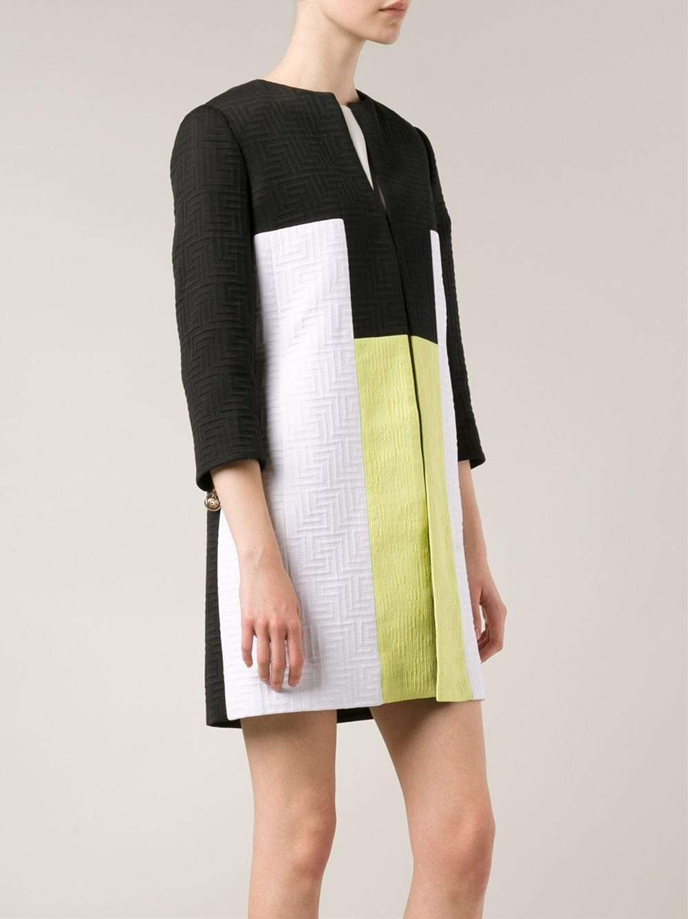 VERSACE-Colorblock Coat-