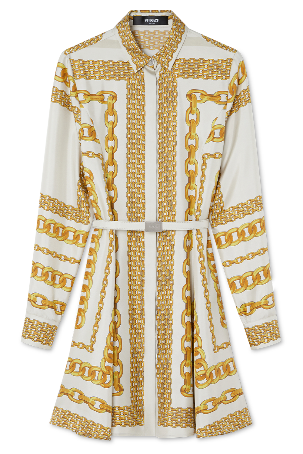 Treasure Shirt Dress - Bone Gold-BNE/GOLD-36-CLOTHINGDRESSCASUAL-VERSACE