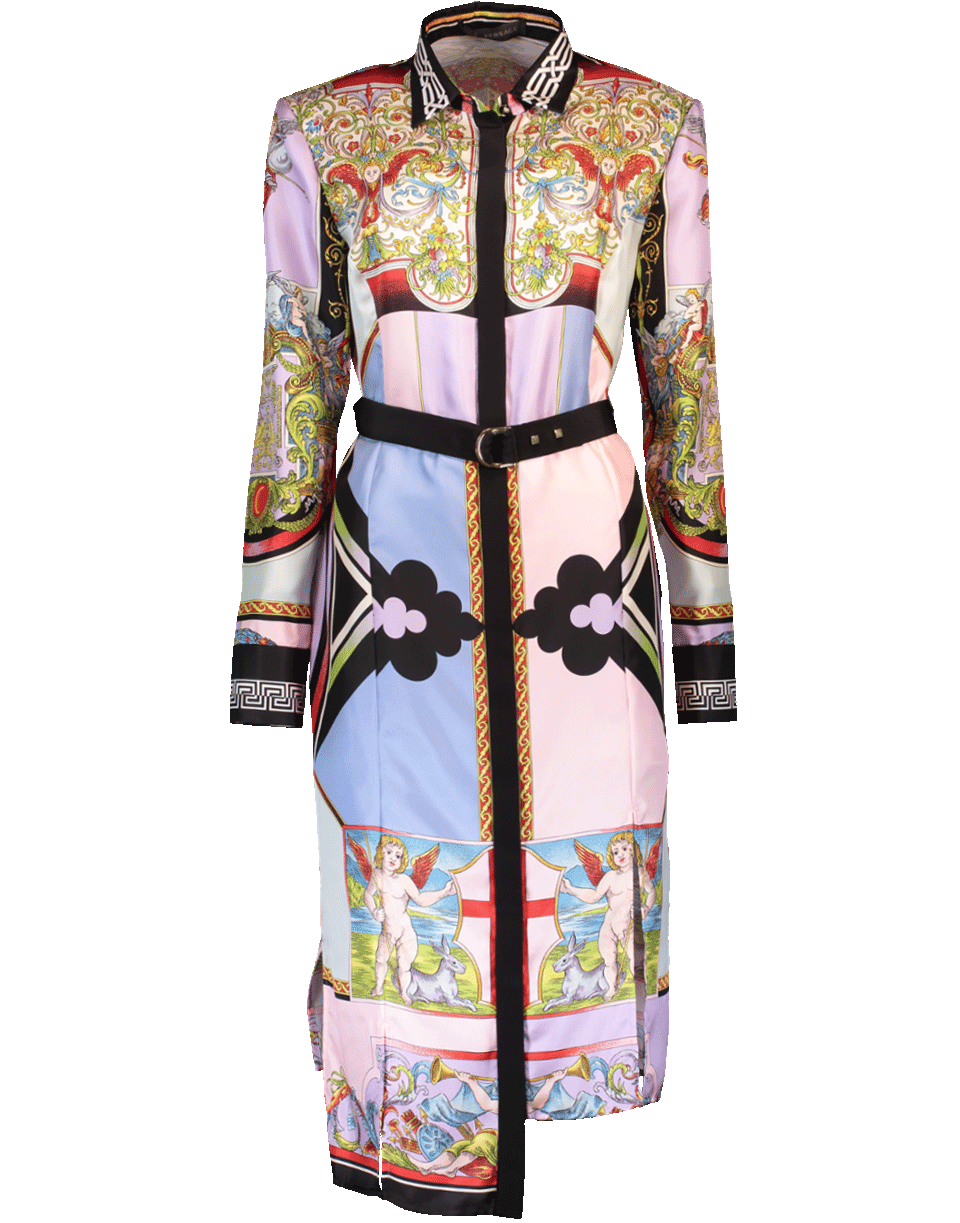 VERSACE-Angel Print Dress-