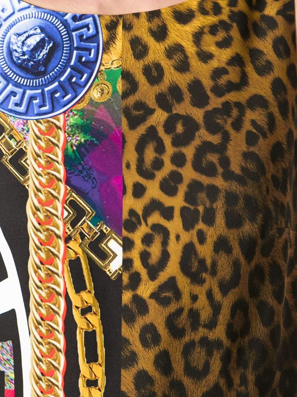 VERSACE-Multi-Print Shift Dress-